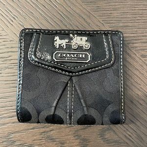 Small black COACH wallet